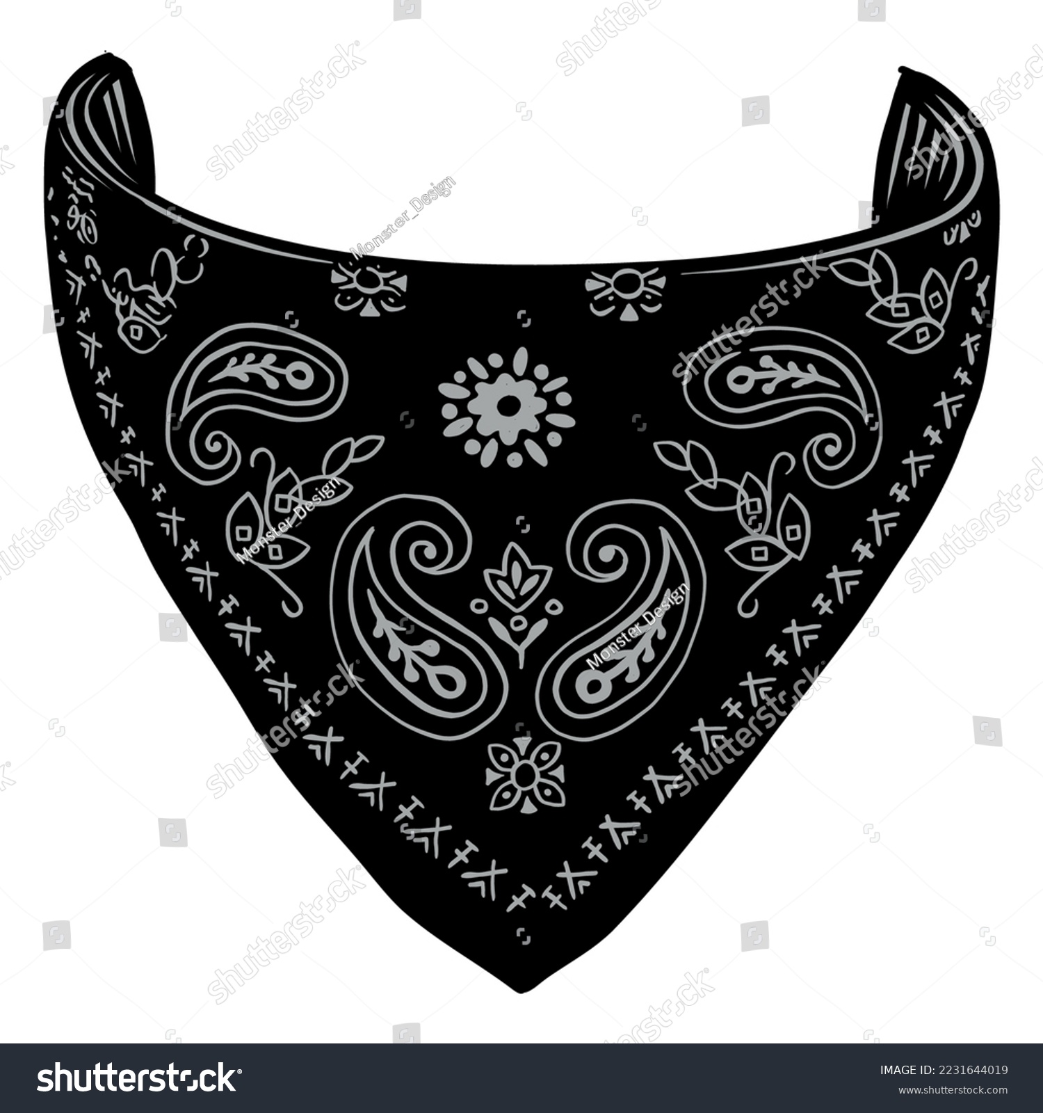 SVG of Triangle bandana mask vector illustration svg