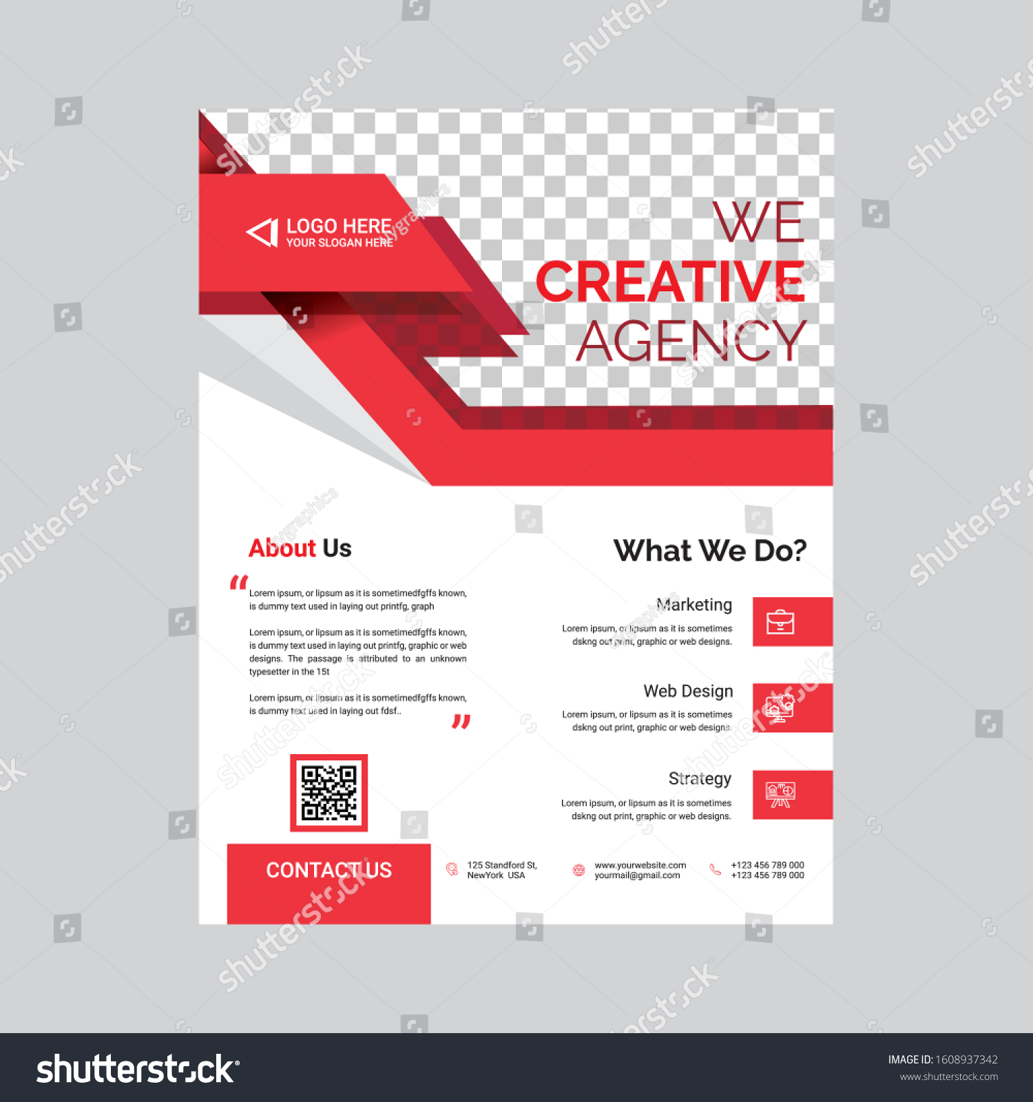 Triangle Business Annual Report Brochure Flyer Vector De Stock Libre De Regalías 1608937342