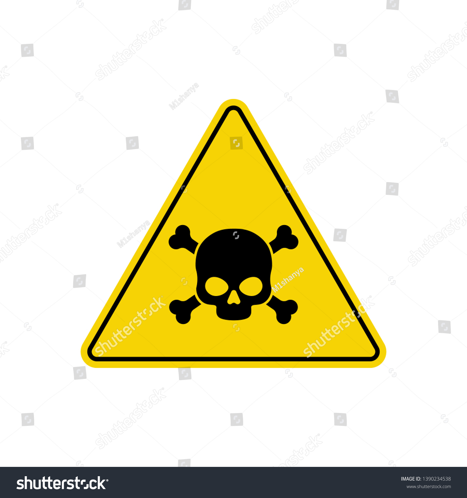 Triangle Danger Vector Sign Illustration Isolated Stock Vector (Royalty ...