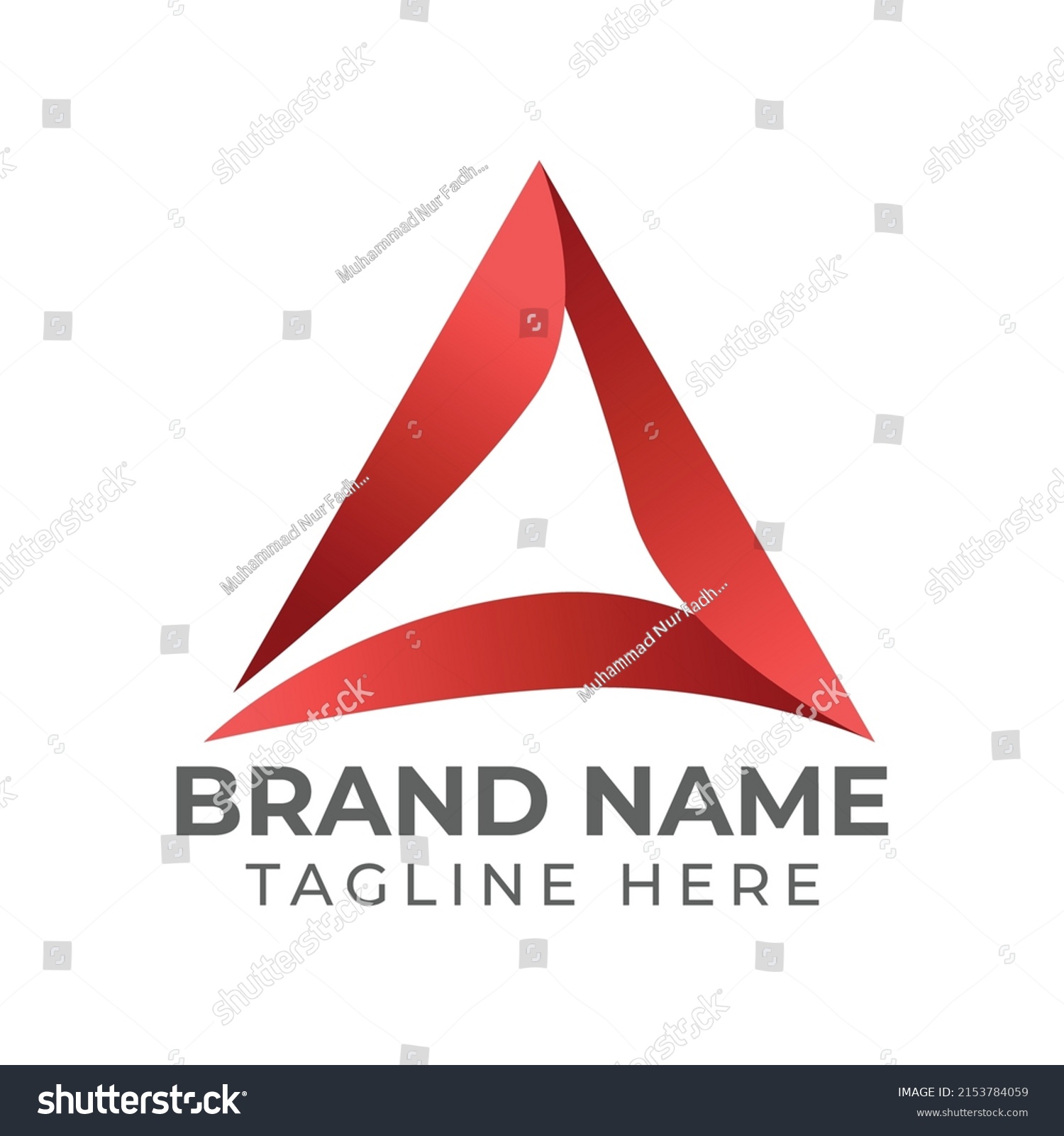 Triangle Gradient Red Logo Template Perfect Stock Vector (Royalty Free ...