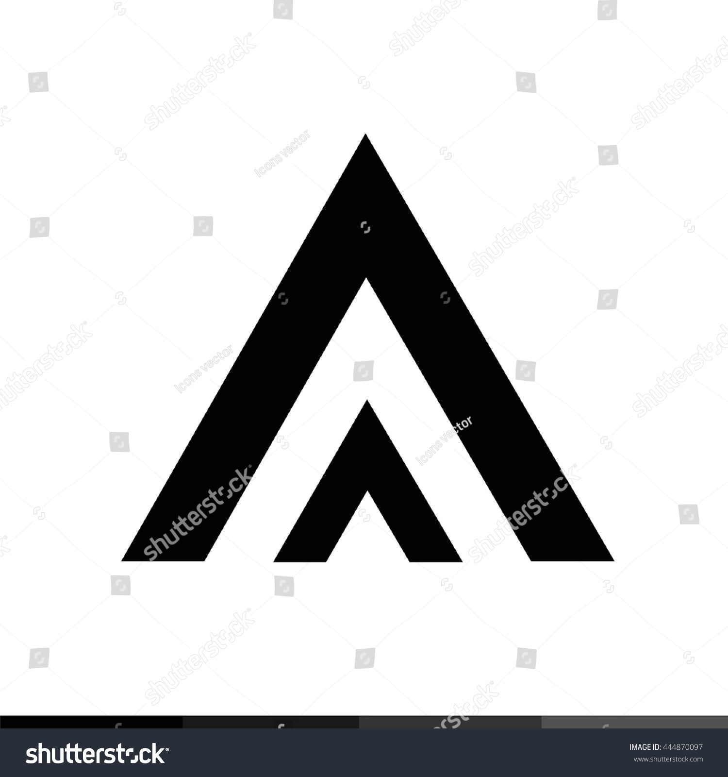 Triangle Icon Illustration Design Stock Vector (Royalty Free) 444870097