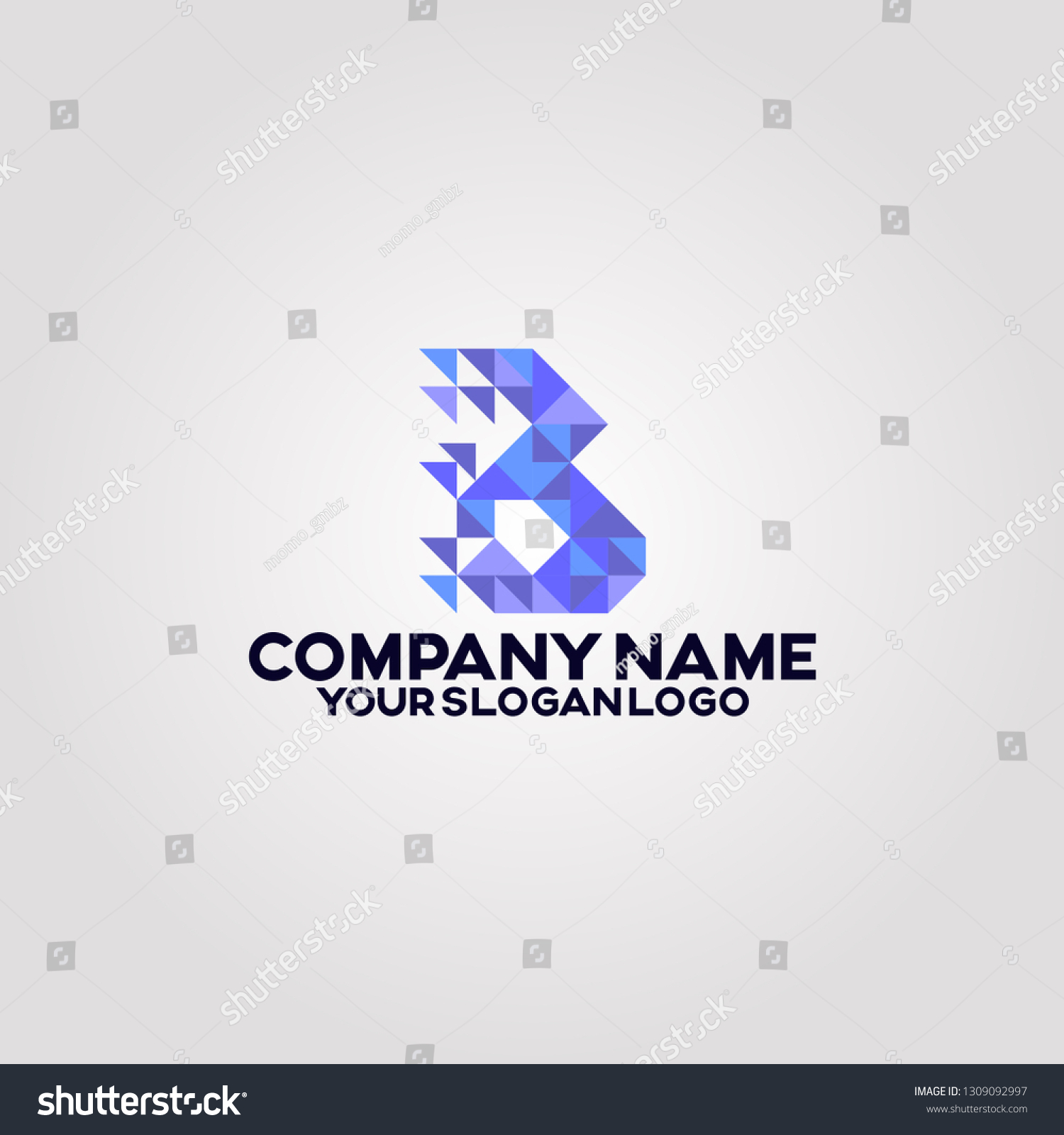 Triangle Logo Form Letter B : Image Vectorielle De Stock (libre De ...