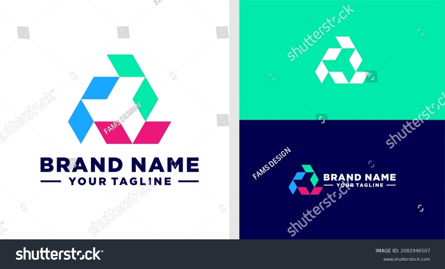 Triangle Logo Unique Unsual Technology Editable Stock Vector (Royalty ...