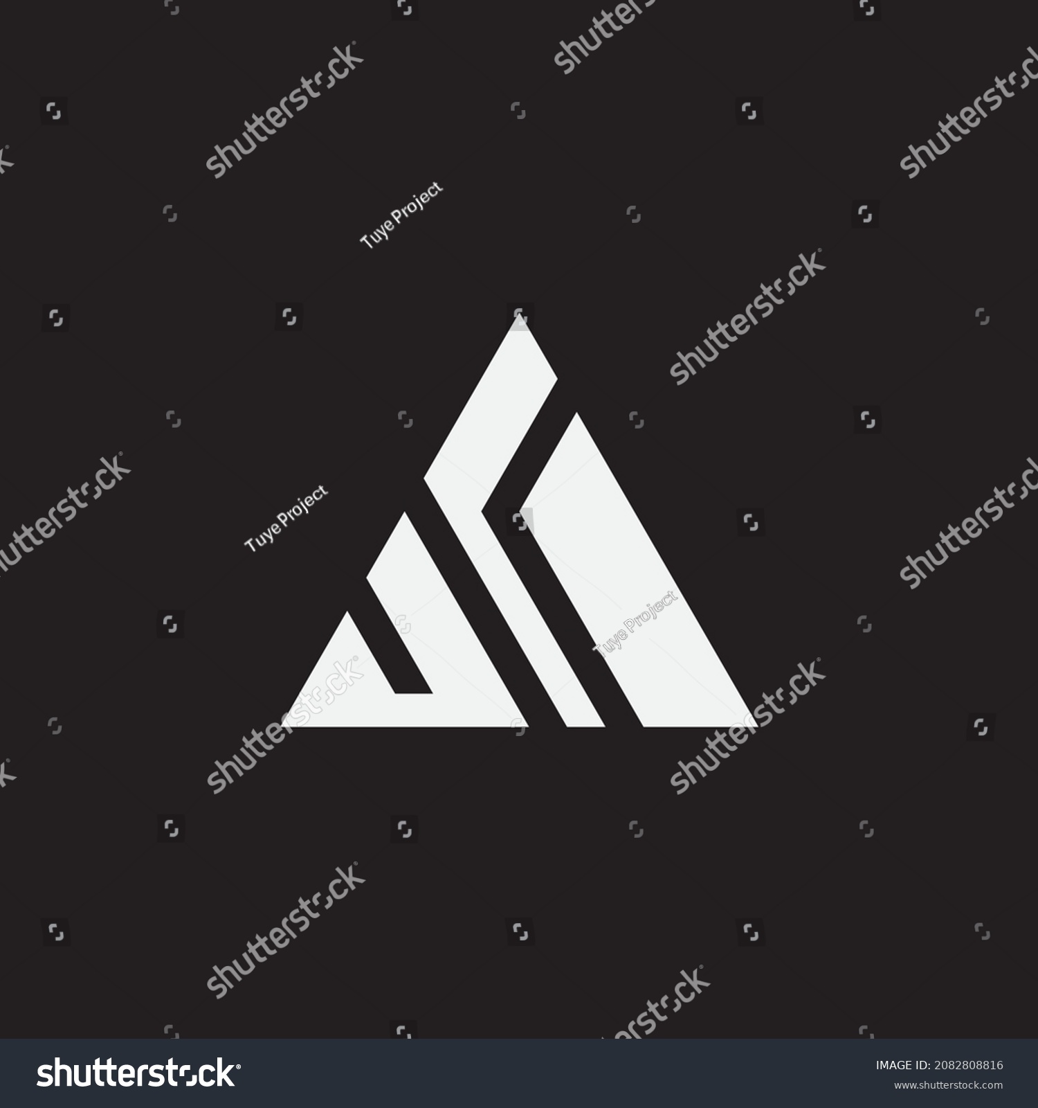 Triangle Monogram Logo Design Letter Triangle Stock Vector (Royalty ...