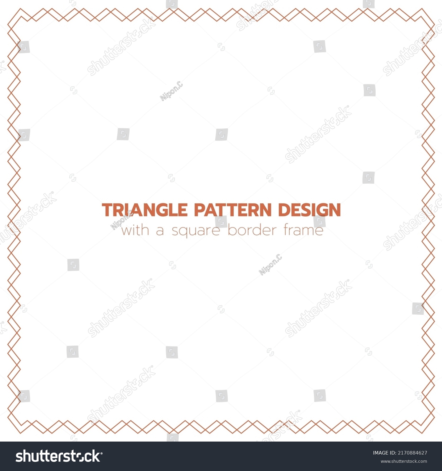 Triangle Pattern Design Square Border Frame Stock Vector (Royalty Free ...
