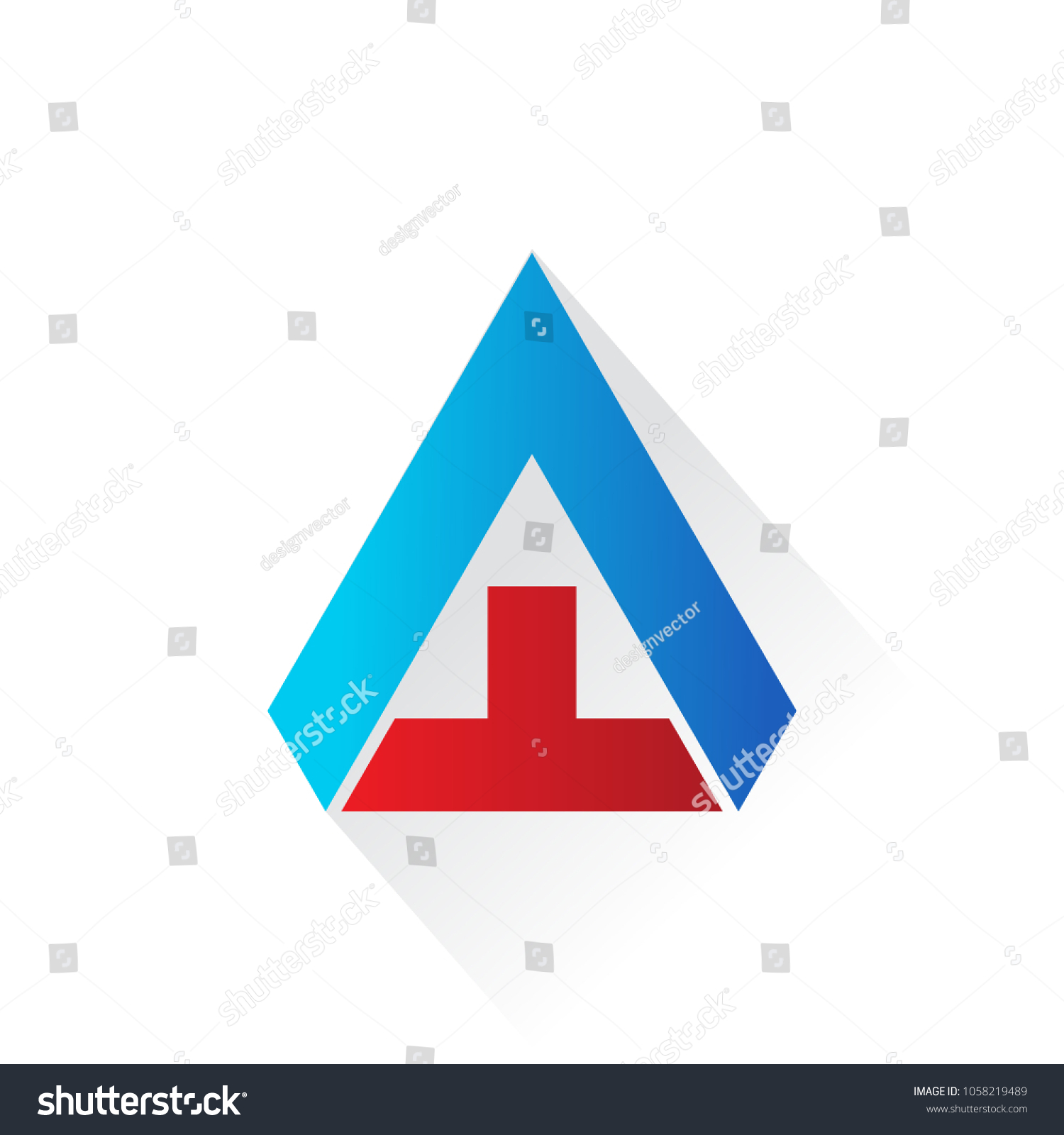 Triangle Pyramid Construction Company Logo Stock Vector Royalty