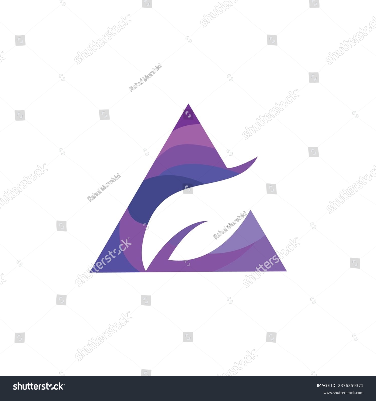 SVG of Triangle with Leaf Colorful  Concept illustration Vector Template. Suitable for Creative Industry, Multimedia, entertainment, Educations, Shop, and any related business. svg