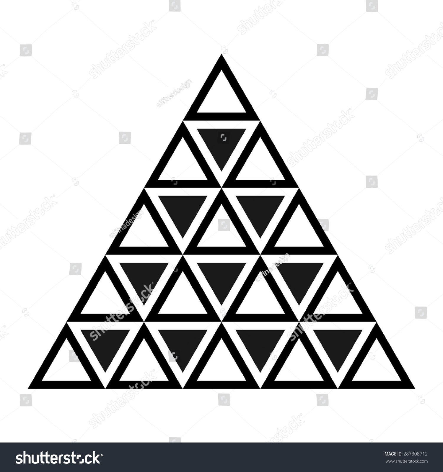 Triangles Pyramid Vector Geometric Design Triangle Stock Vector ...
