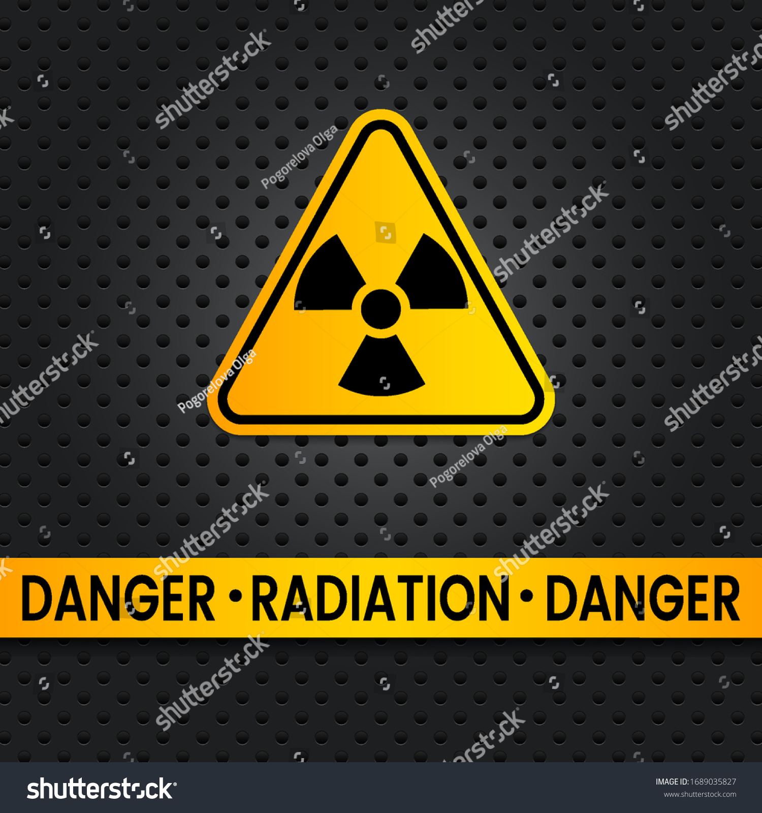 Triangular Radiation Hazard Sign Concept Nuclear Stock Vector (Royalty ...