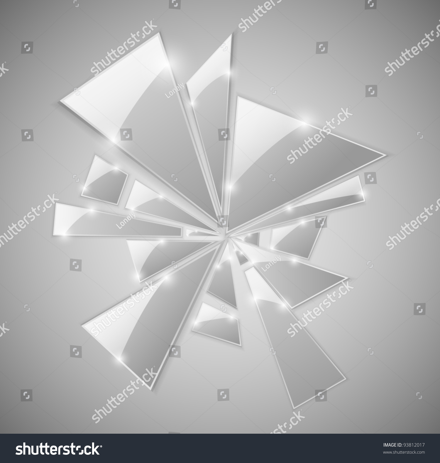 SVG of Triangular shards of the broken glass. Eps 10 svg