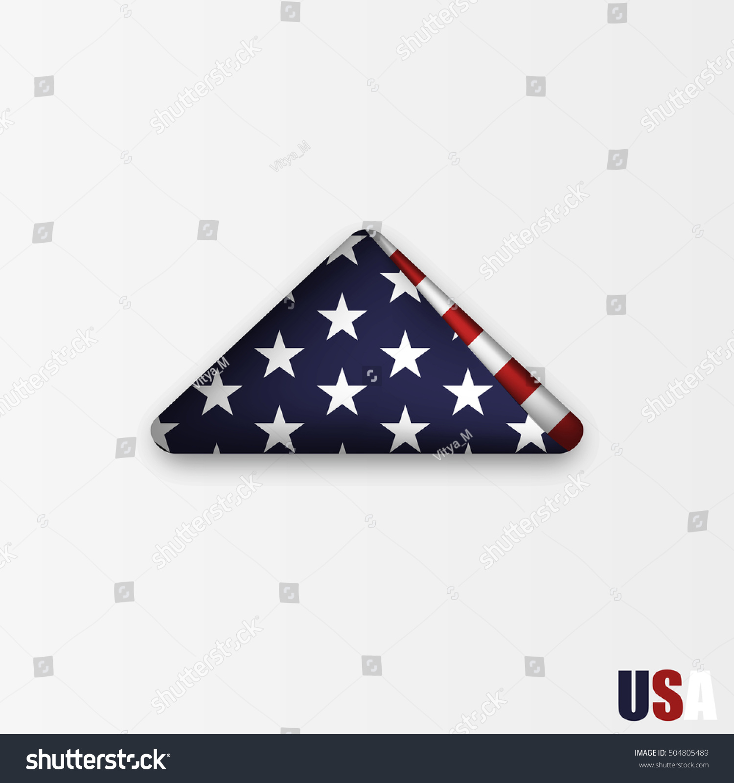 folded american flag