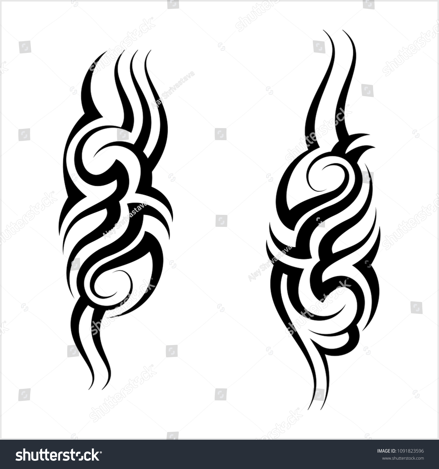 Tribal Armband Tattoo Design Vector Art Stock Vector Royalty Free