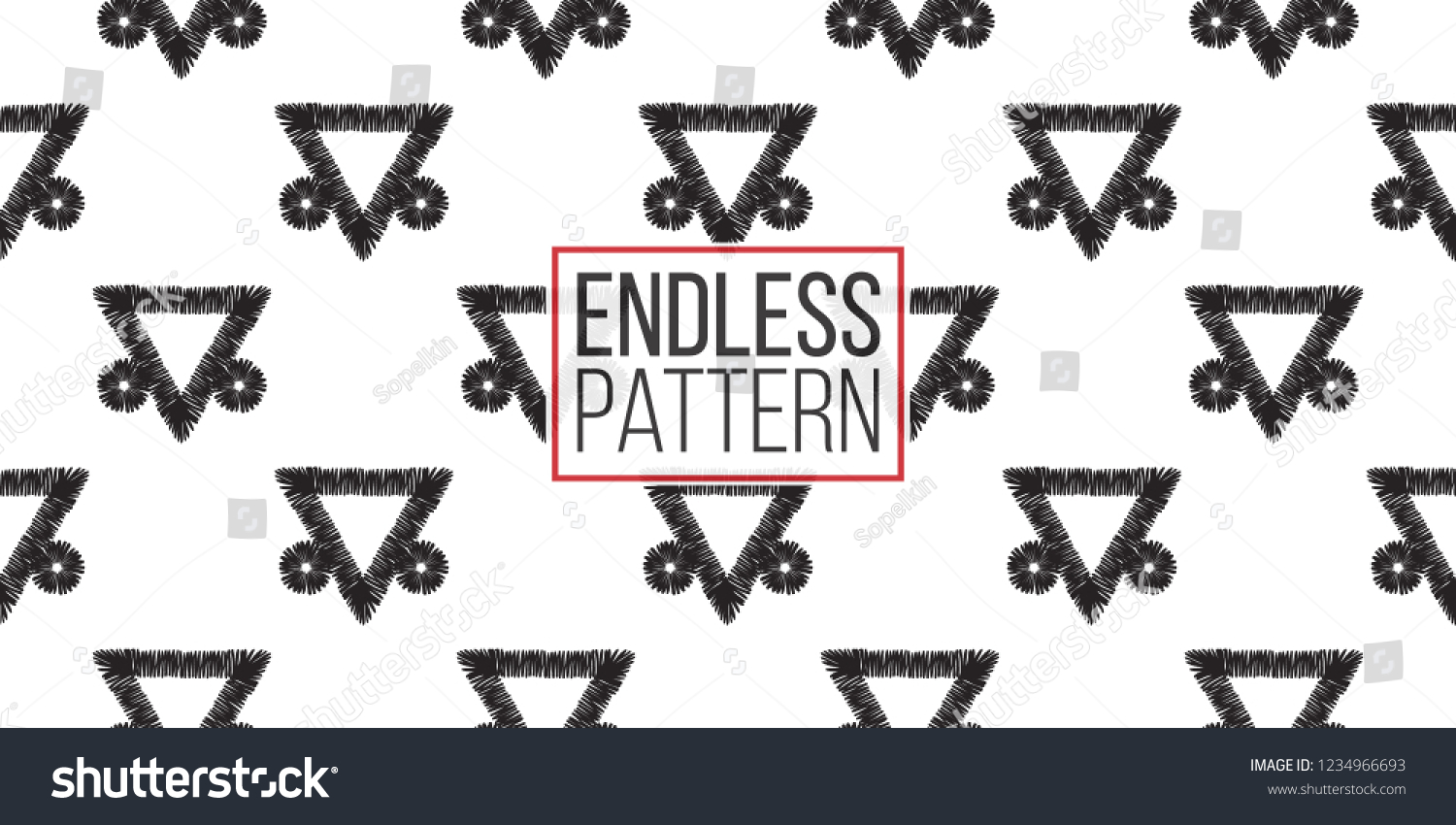 Tribal Decorative Triangle Seamless Pattern Background Stock Vector