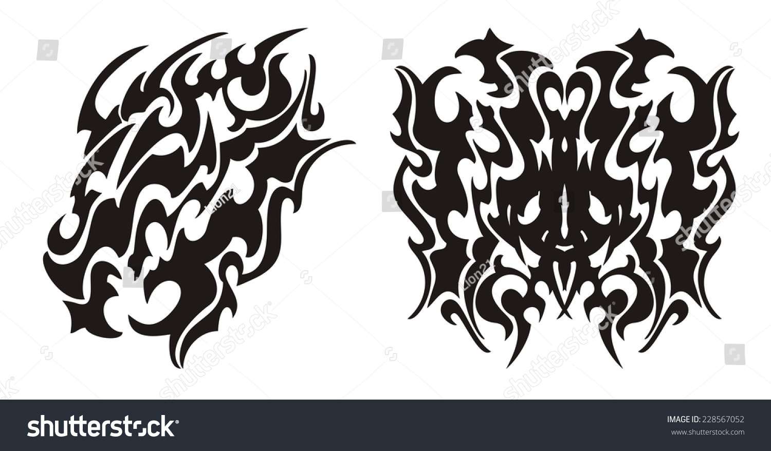 tribal dragon head dragon butterfly tattoo stock vector 228567052 tribal dragon head dragon butterfly tattoo stock vector 228567052
