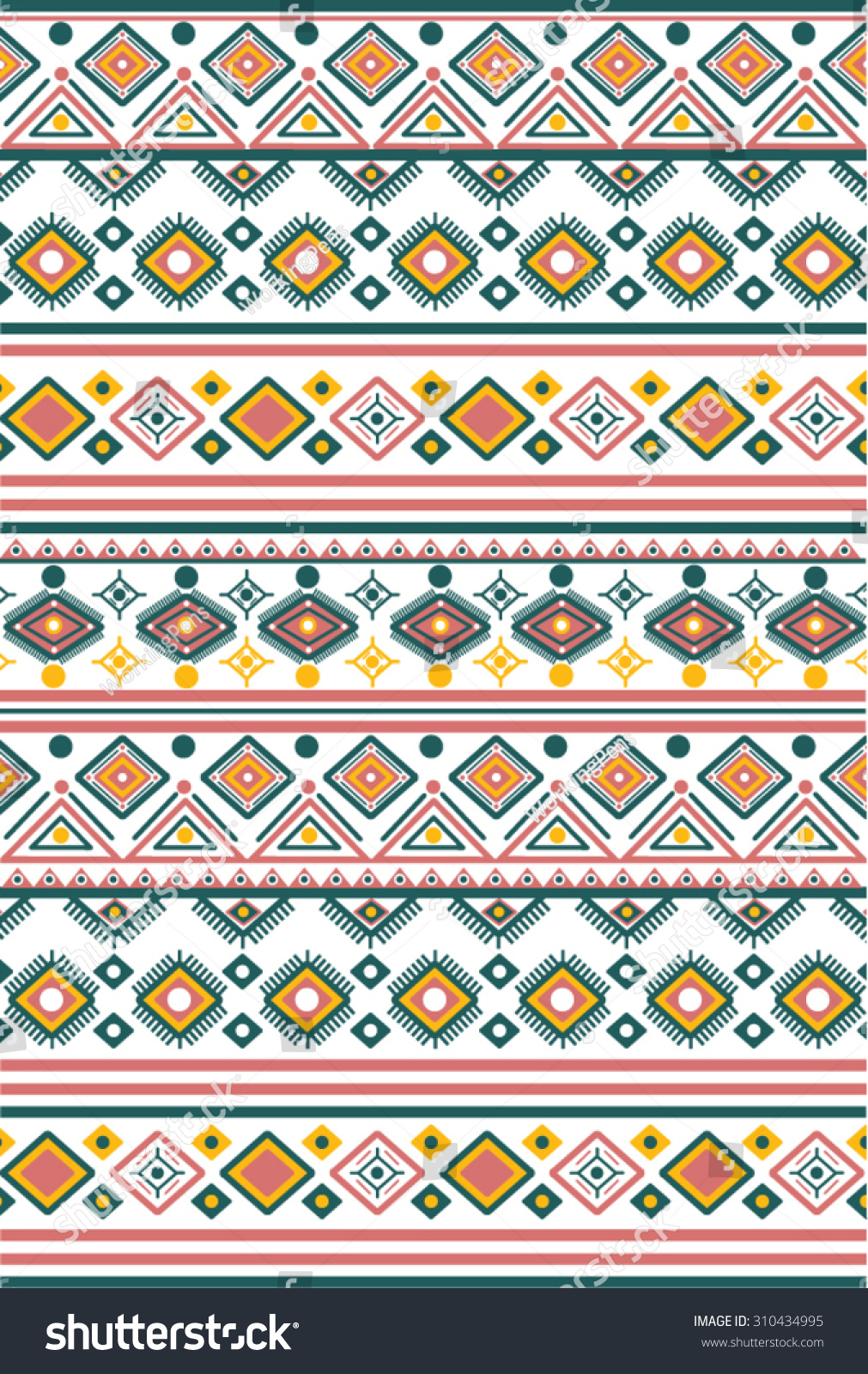 Tribal Ethnic Pattern Background Geometric Elements Stock Vector ...