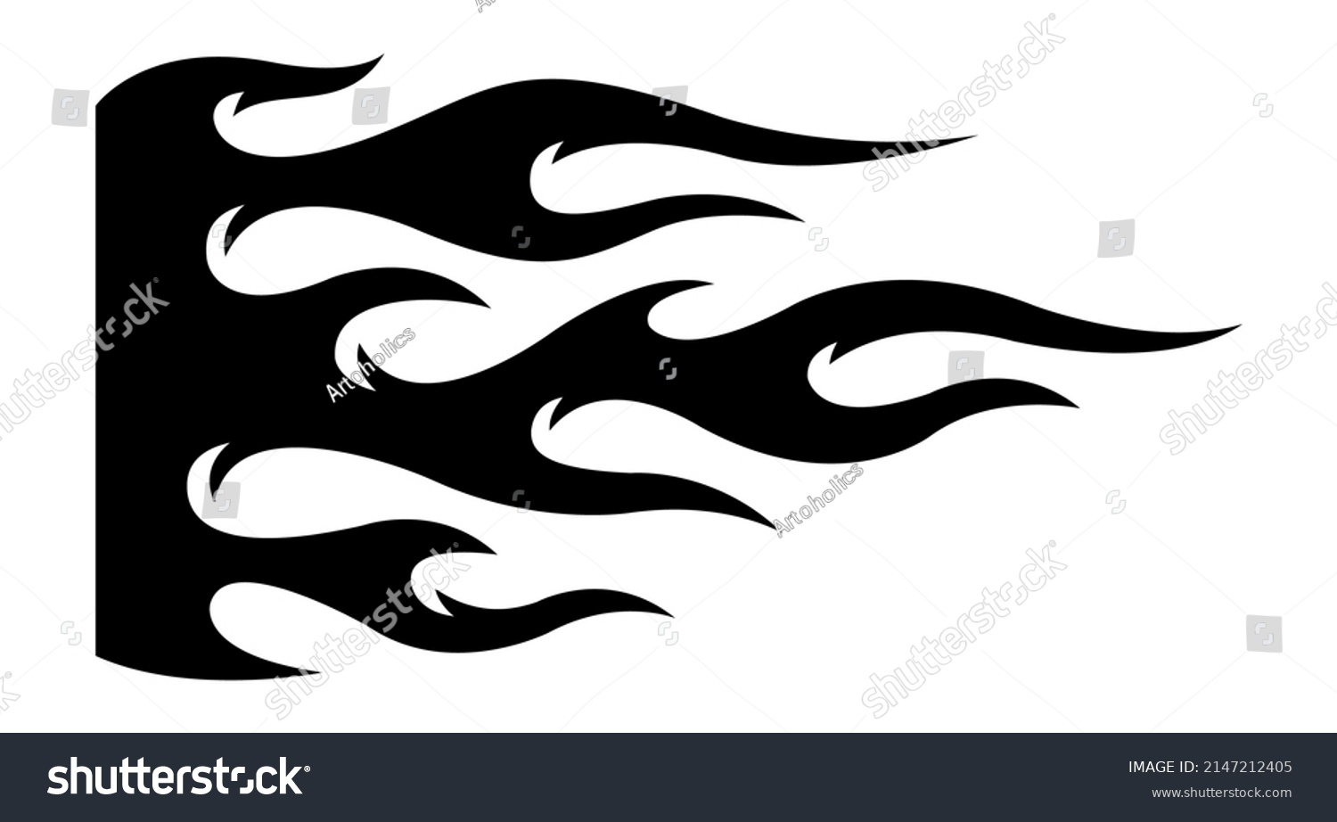 Tribal Flame Vector Art Graphic Motorcycle Stock Vector (Royalty Free ...