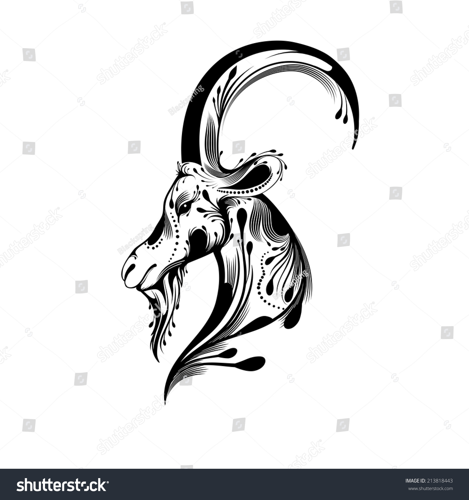 tribal goat head tattoo stock vector 213818443 shutterstock tribal goat head tattoo stock vector 213818443 shutterstock