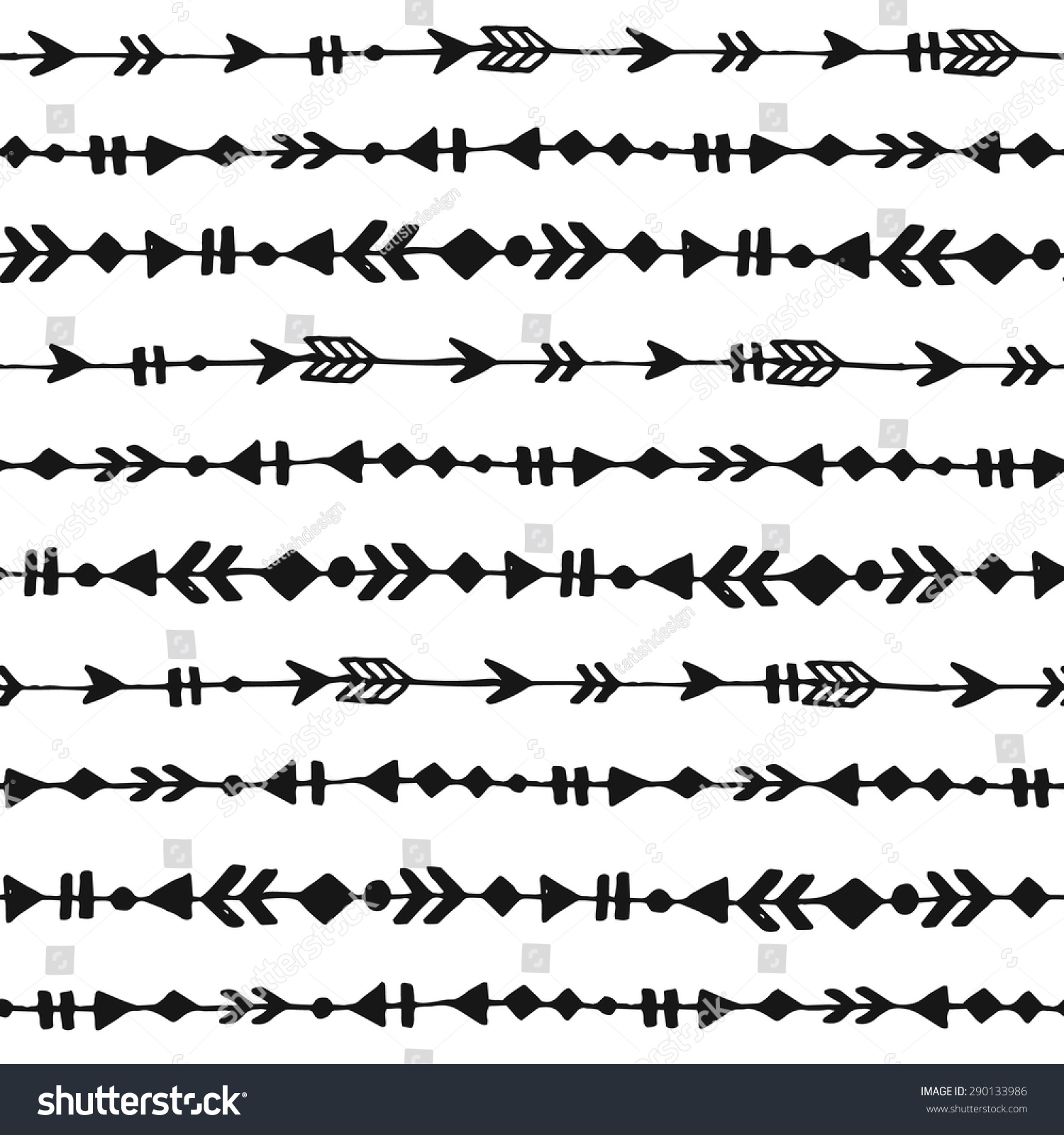 Tribal Hand Drawn Background Ethic Doodle Vector De Stock Libre De Regalías 290133986 7208