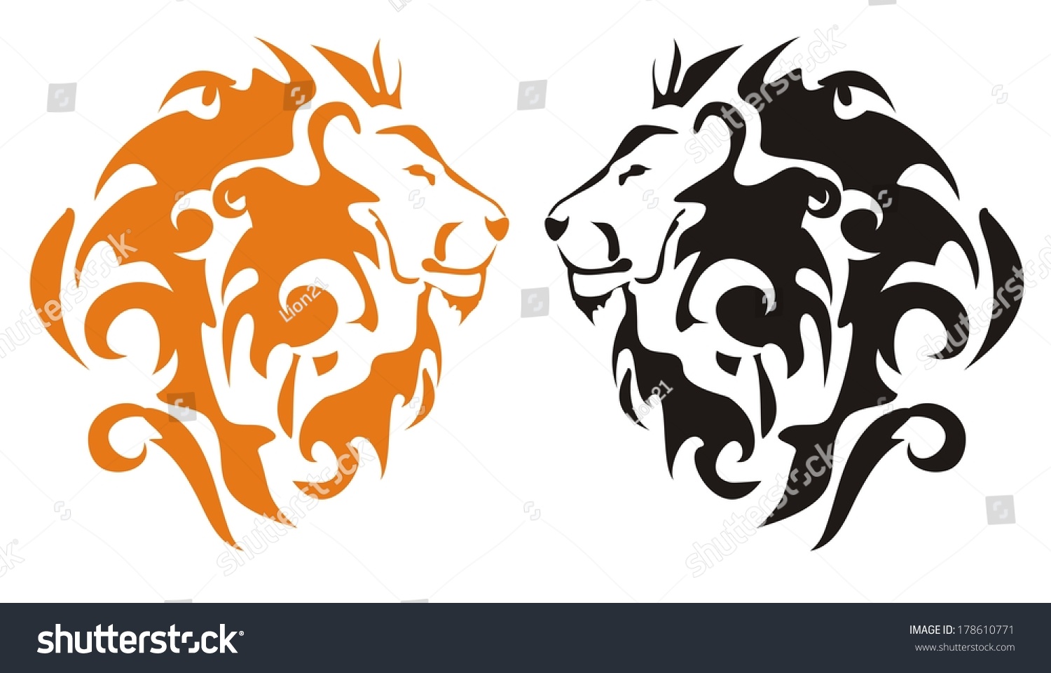 1,593 Stylized lion head Images, Stock Photos & Vectors | Shutterstock