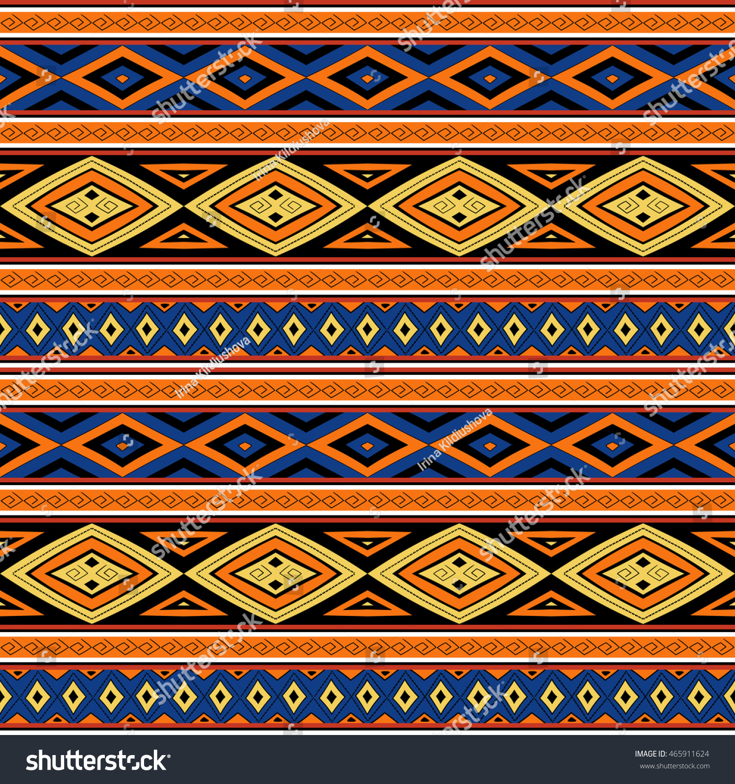 Tribal Pattern Seamless Vector Bright Ethnic Stock Vector Royalty Free 465911624