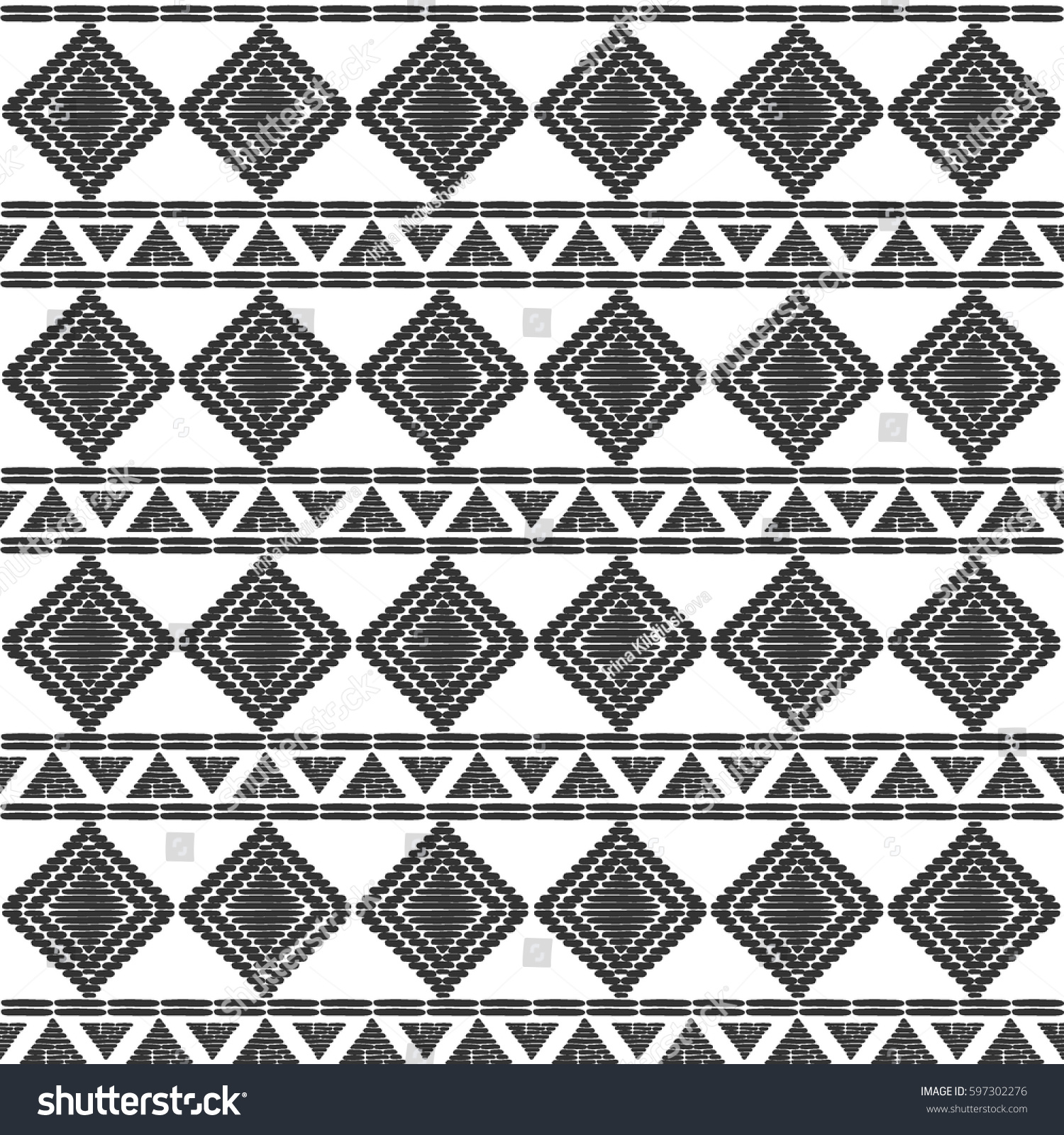 Tribal Pattern Vector Seamless African Native Stock Vector (Royalty ...