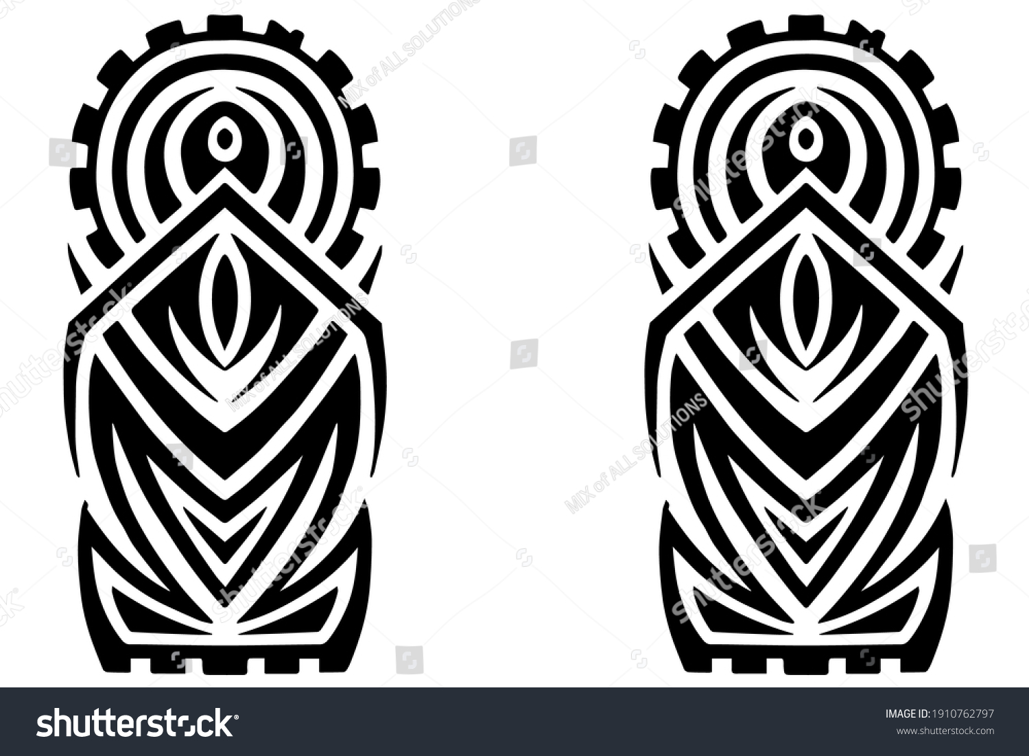 Tribal Tattoo Design. SchwarzWeißVektorkunst