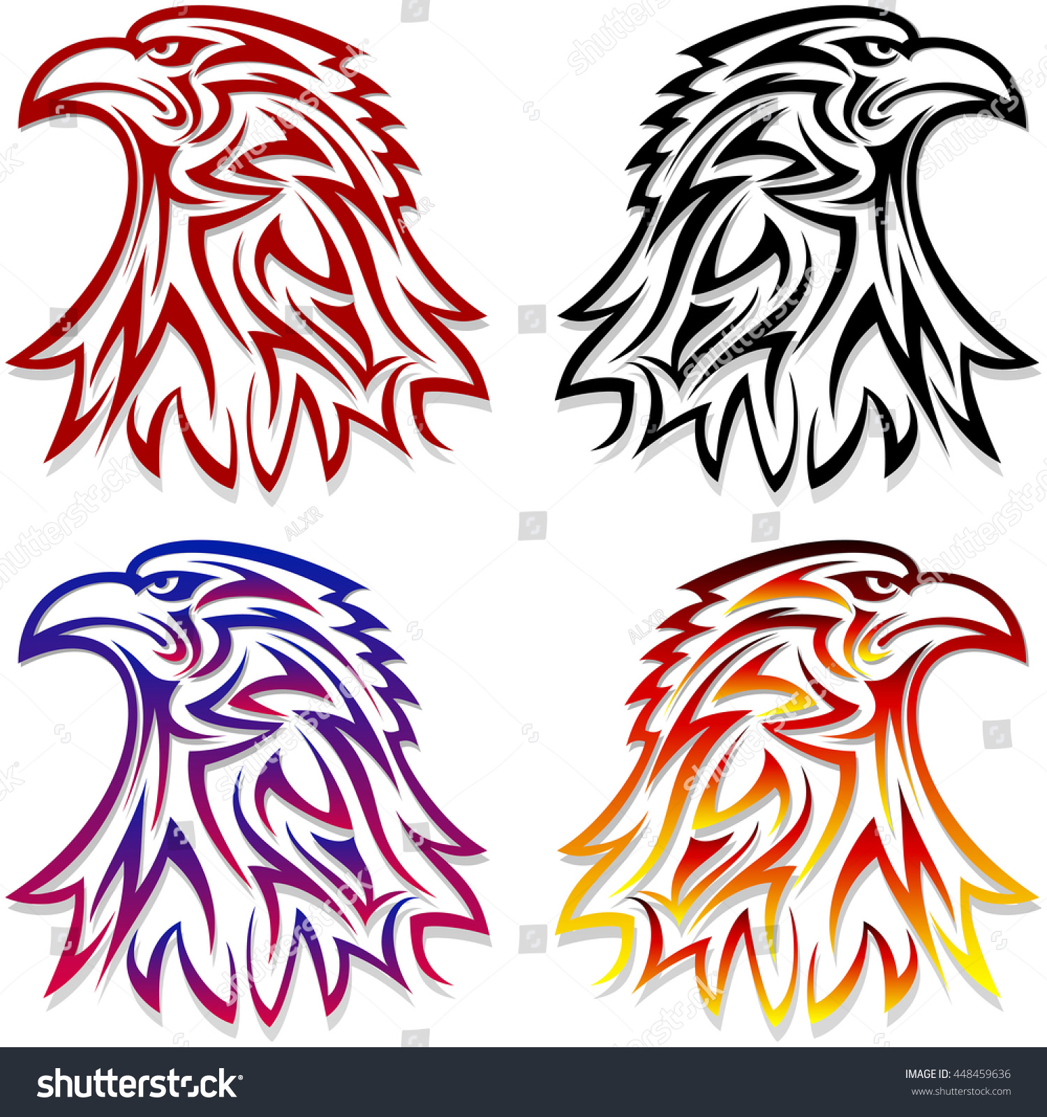 tribal tattoo eagle head symbol looking stock vector 448459636 tribal tattoo eagle head symbol looking stock vector 448459636