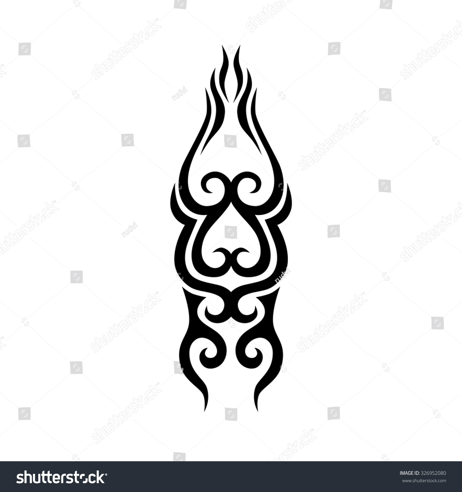 tribal tattoo vector design template sleeve stock vector royalty