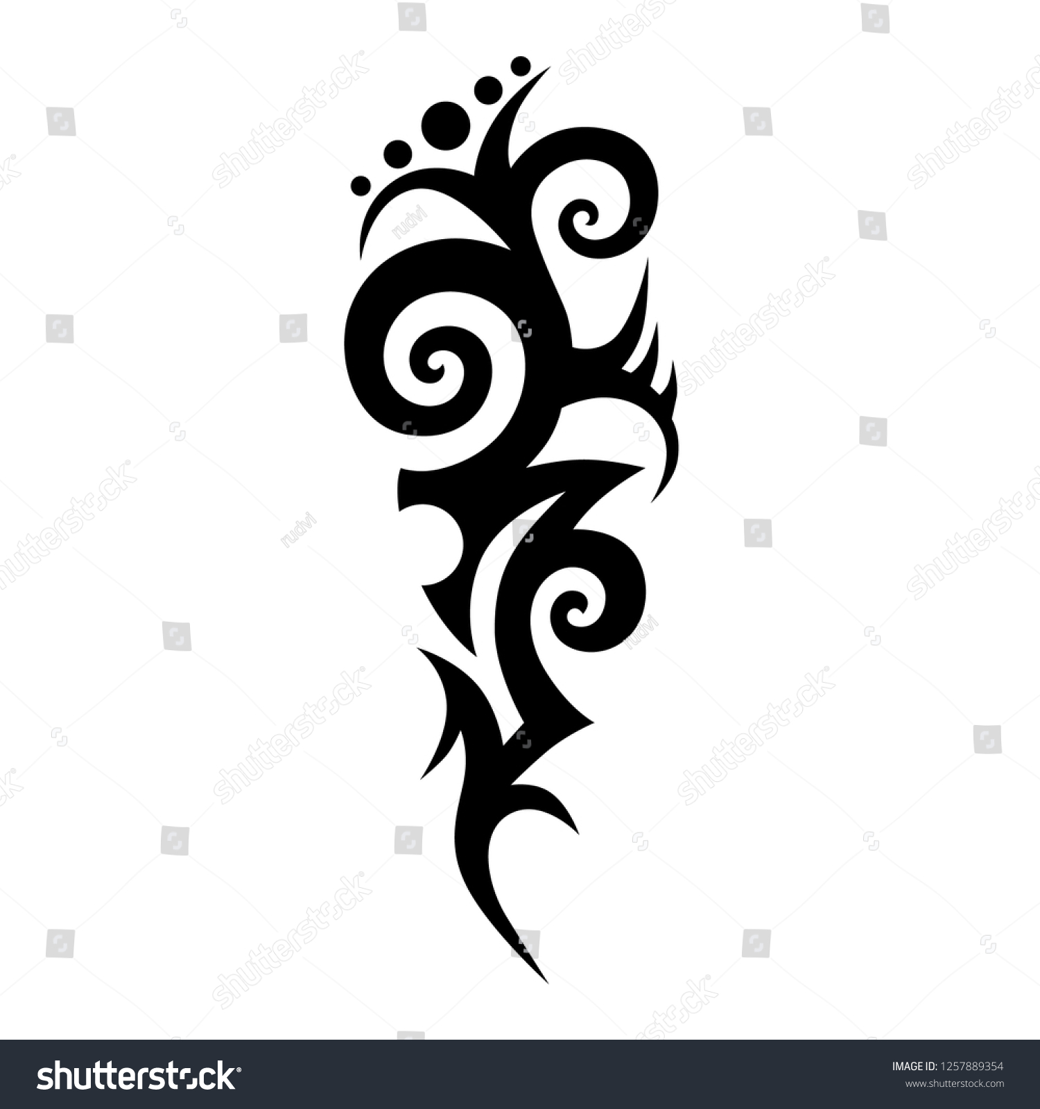 Tribal Tattoos Designs Tattoo Arm Sleeve Stock Vector Royalty Free