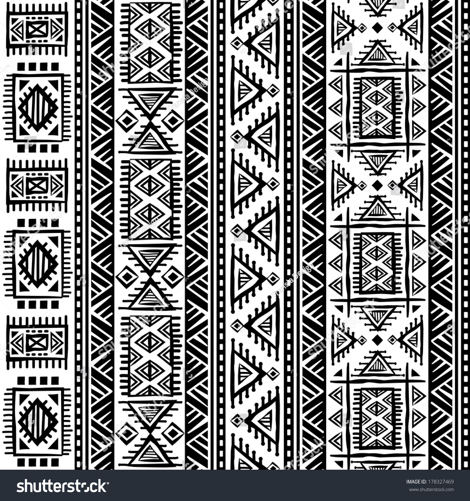Tribal Vintage Ethnic Seamless For Your Business Stock Vector ...
