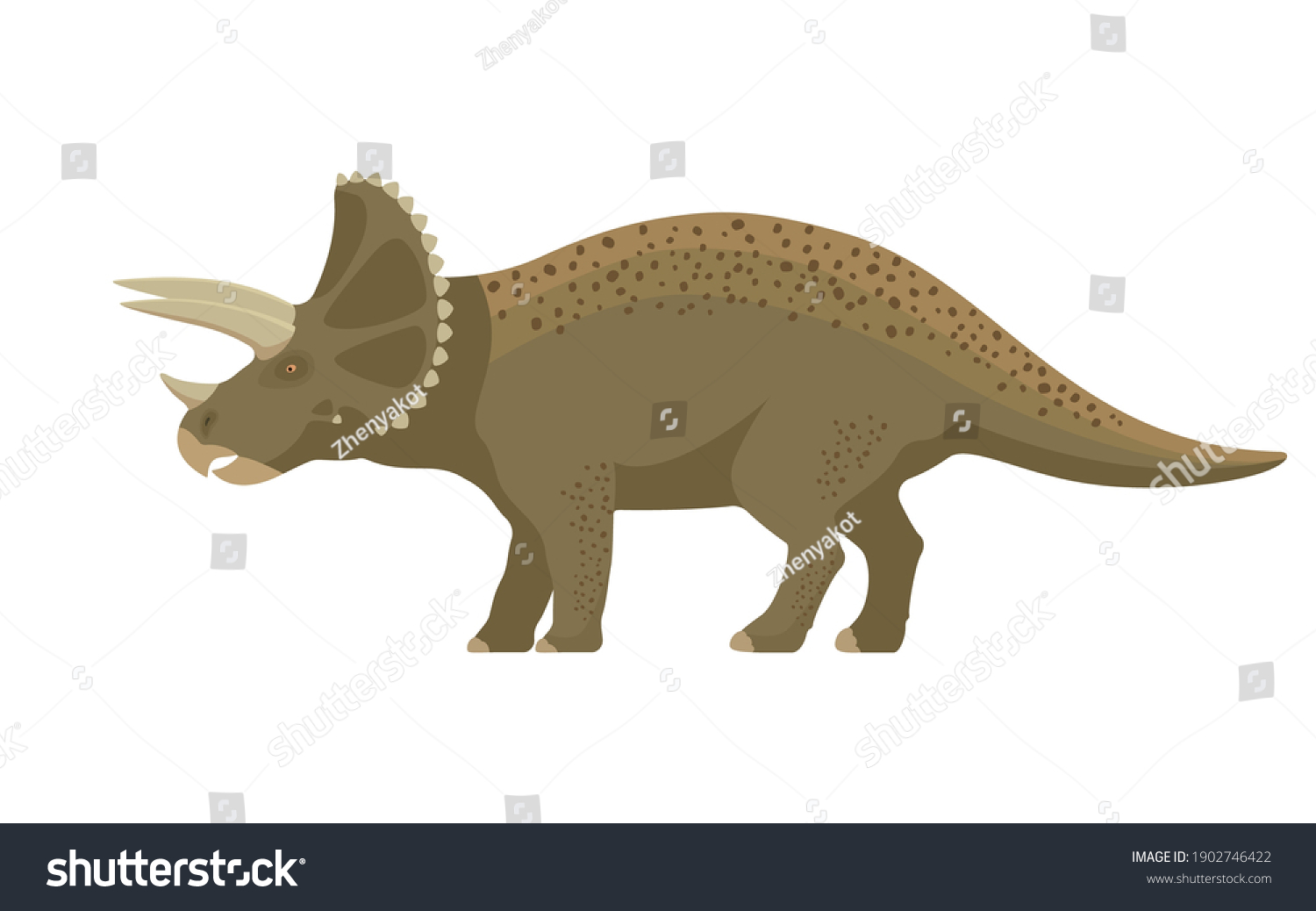 Triceratops Dinosaur Vector Illustration Large Prehistoric Stock Vector Royalty Free Triceratops Dinosaur Vector Illustration Large Prehistoric Stock Vector Royalty Free