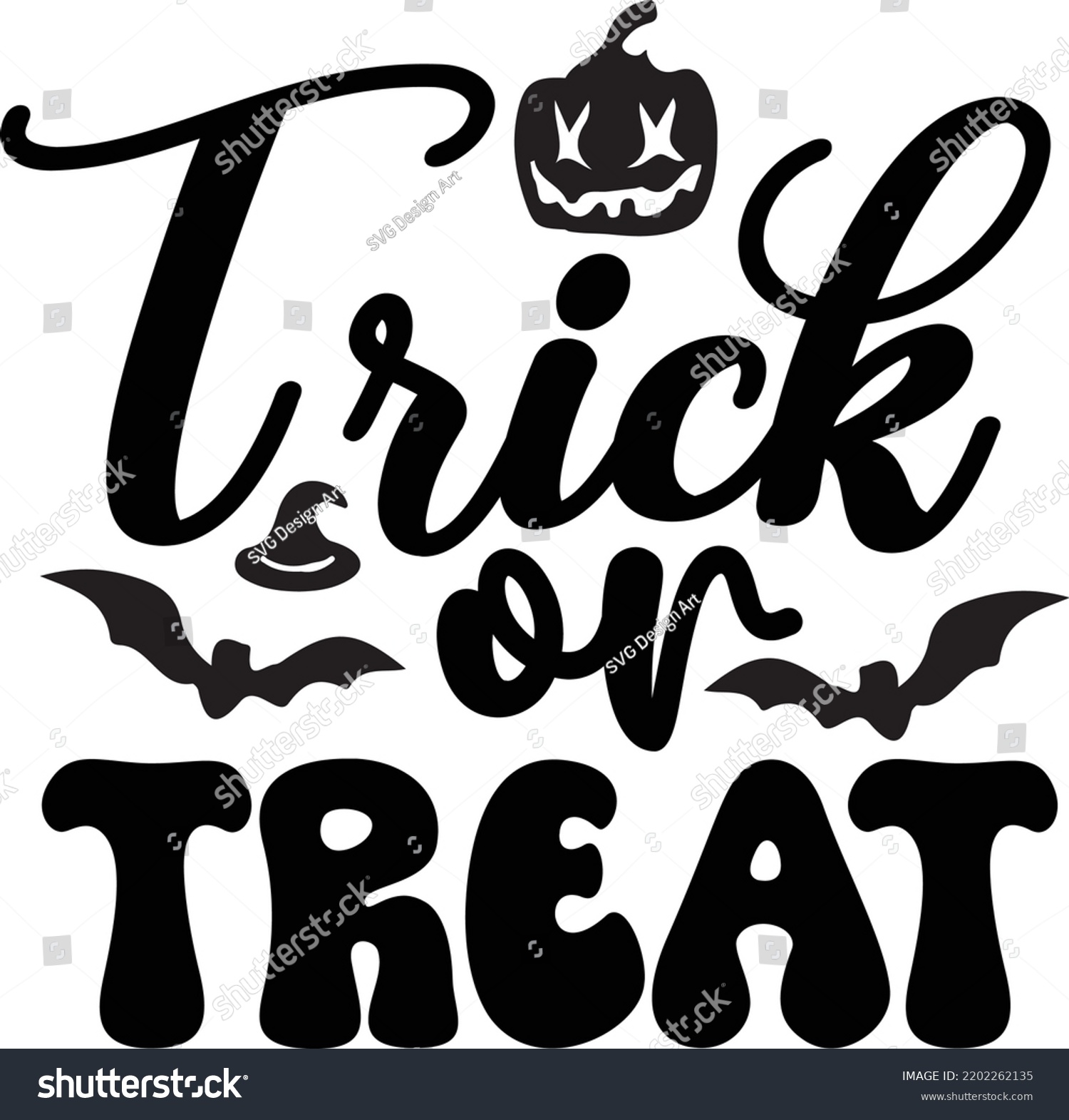 SVG of Trick Or Treat Halloween svg design cut files svg
