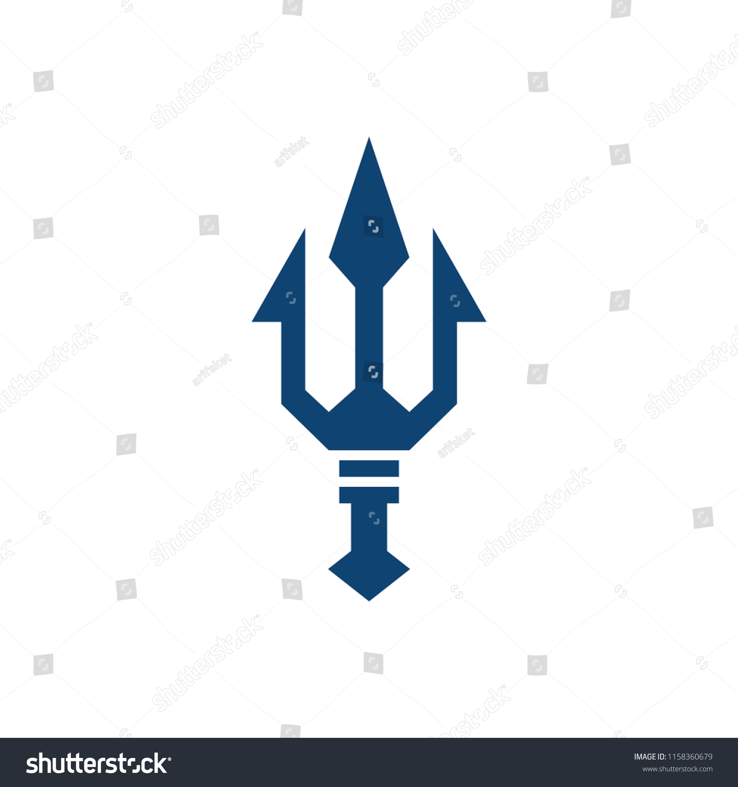 Trident Logo Design Stock Vector (Royalty Free) 1158360679