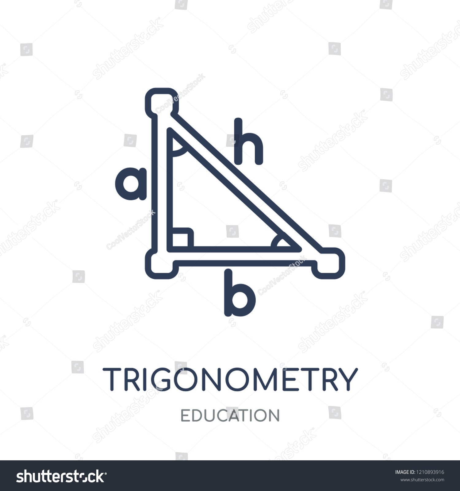 Trigonometry Icon Trigonometry Linear Symbol Design Stock Vector ...