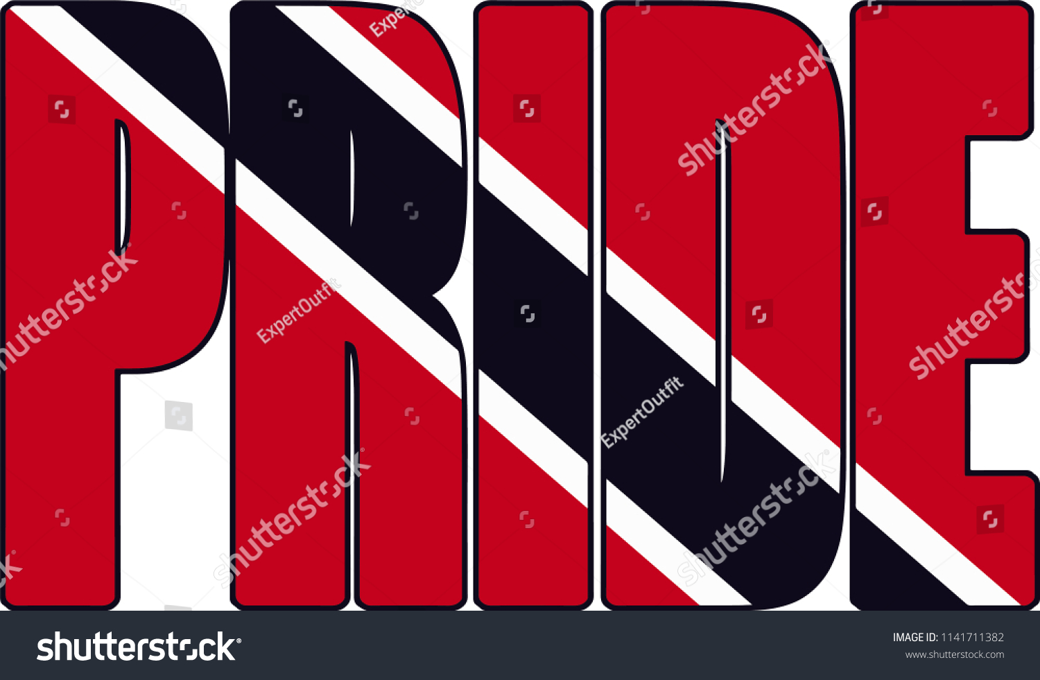 Trinidad Tobago Flag Country Pride Word Stock Vector Royalty Free 1141711382 Shutterstock 5763