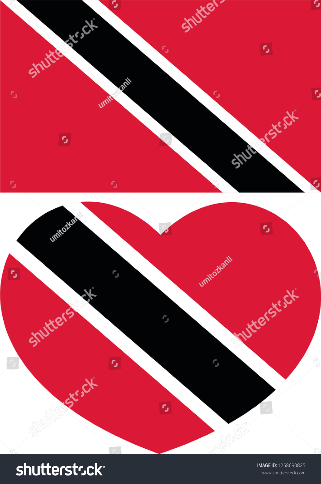 Trinidad Tobago Flag Heart Vector Sticker Stock Vector Royalty Free 1258690825 Shutterstock 5690