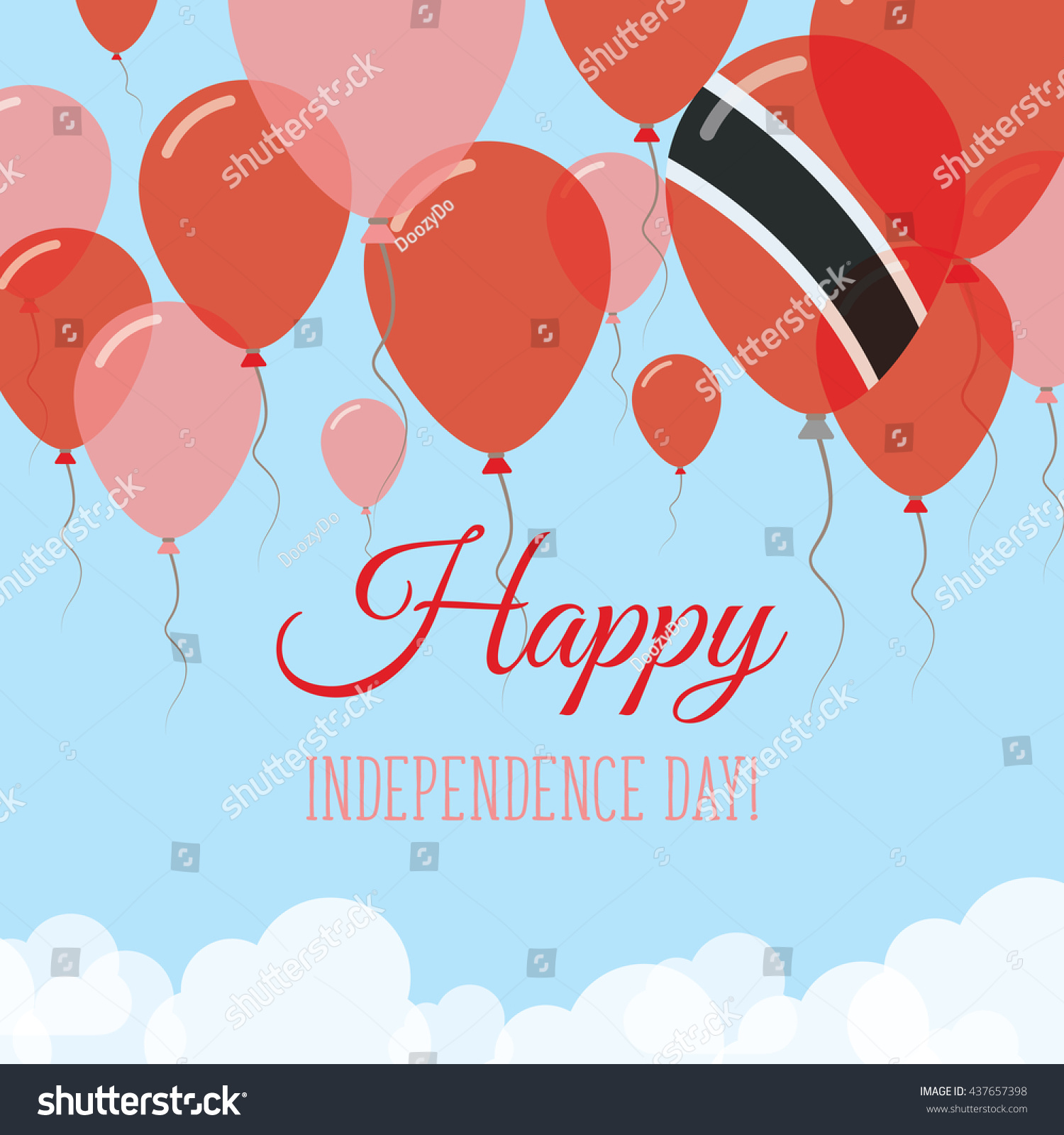 Trinidad Tobago Independence Day Flat Patriotic Stock Vector 437657398 ...