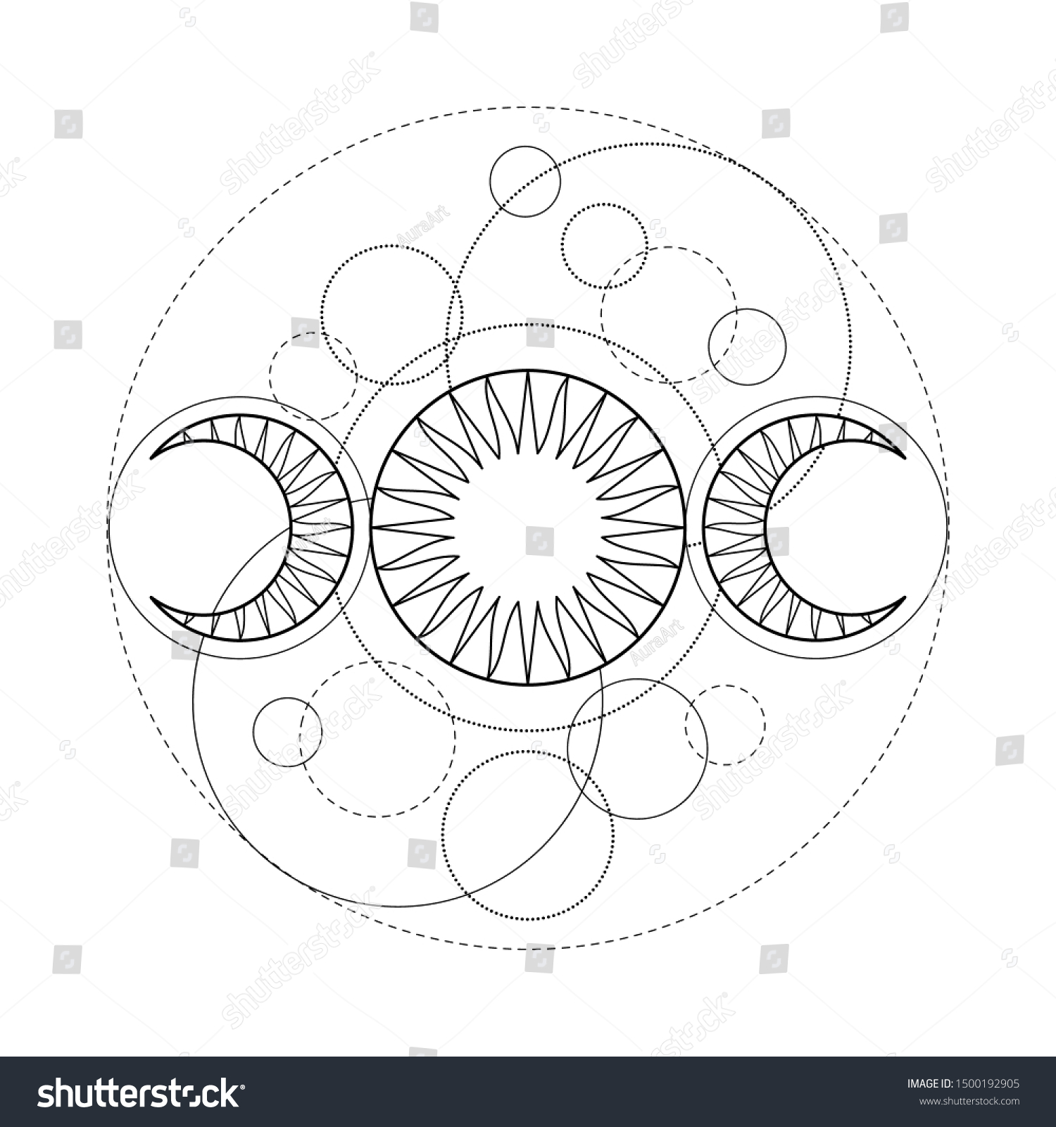 Triple Moon Magic Astronomy Vecor Tattoo Stock Vector (Royalty Free) 1500192905 Shutterstock Triple Moon Magic Astronomy Vecor Tattoo Stock Vector (Royalty Free) 1500192905 Shutterstock