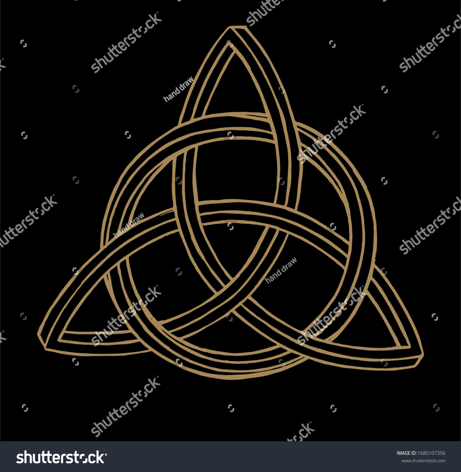 Triquetra Celtic Symbol Trinity Knot Vintage Stock Vector (Royalty Free ...