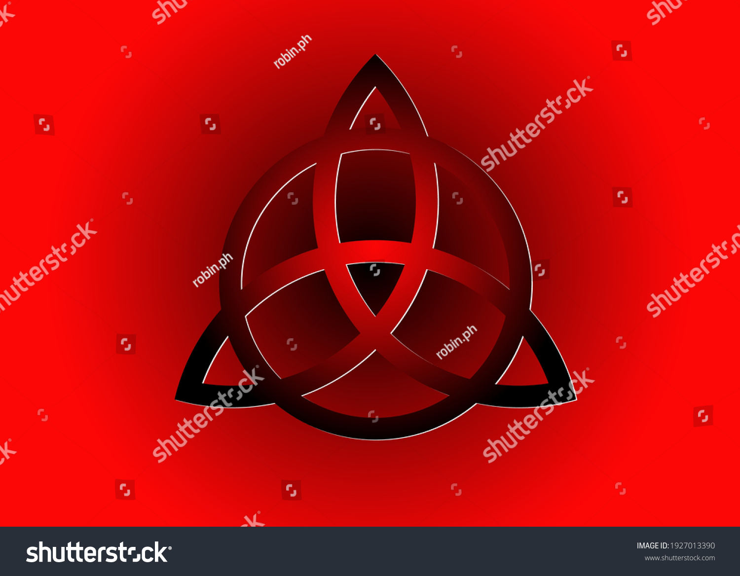 Triquetra Logo Trinity Knot Wiccan Symbol Stock Vector (Royalty Free ...