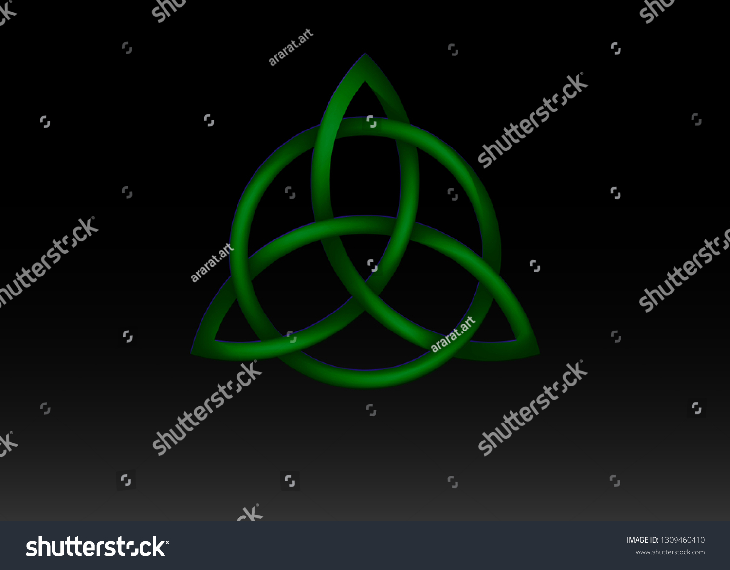 Triquetra Logo Trinity Knot Wiccan Symbol Stock Vector (royalty Free 