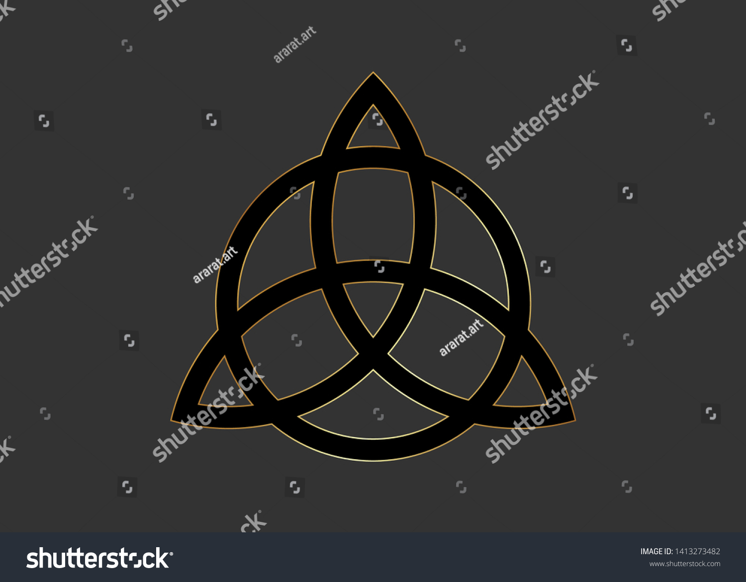 Triquetra Trinity Knot Wiccan Symbol Protection Stock Vector (Royalty ...