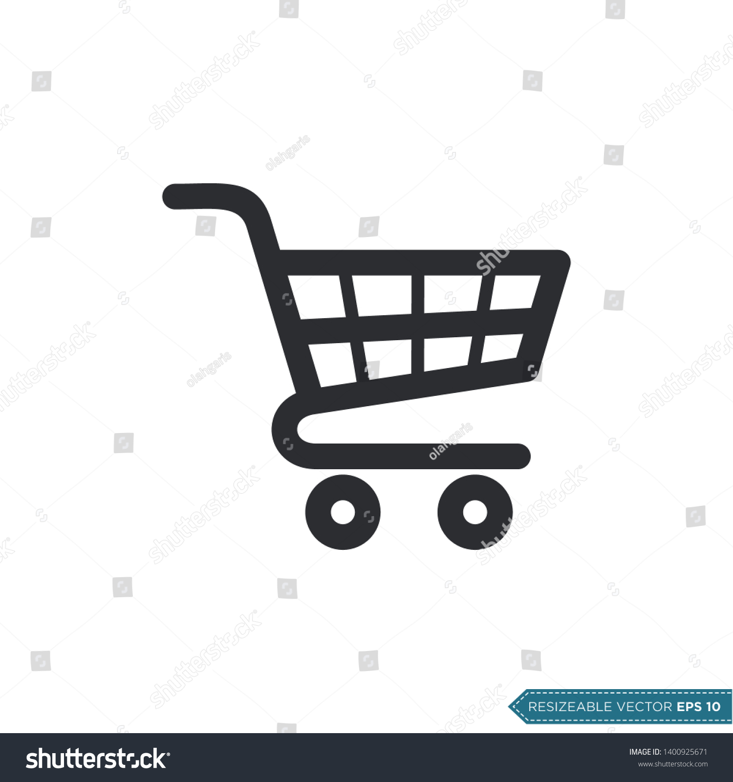 Trolley Cart Icon Vector Template Flat Stock Vector (Royalty Free ...