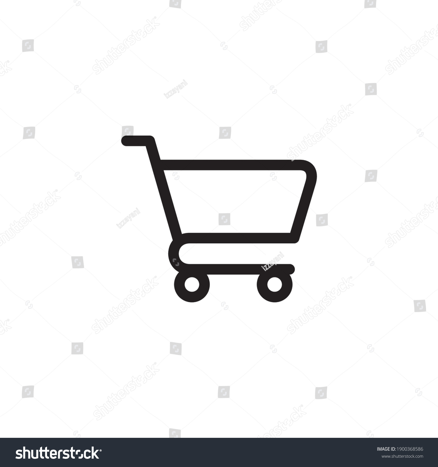 Trolley Shopping Cart Icon Symbol Sign Stock Vector (Royalty Free ...