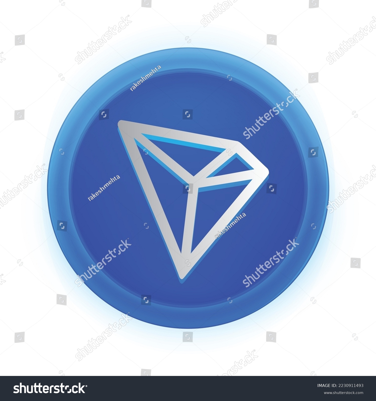 SVG of Tron (TRX) crypto logo isolated on white background. TRX Cryptocurrency coin token vector svg