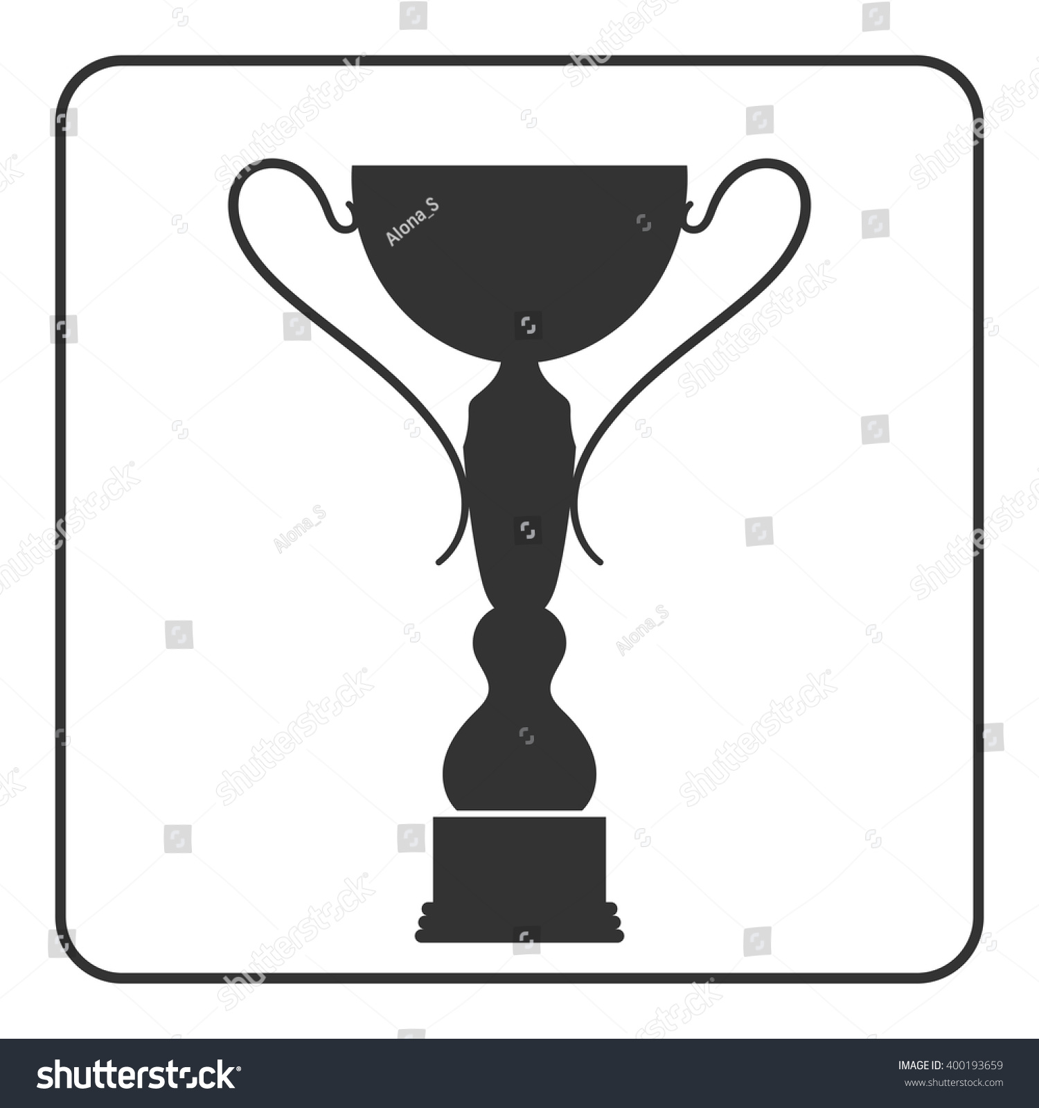 Trophy Cup Icon Award Sport Trophy Stock Vector (Royalty Free) 400193659