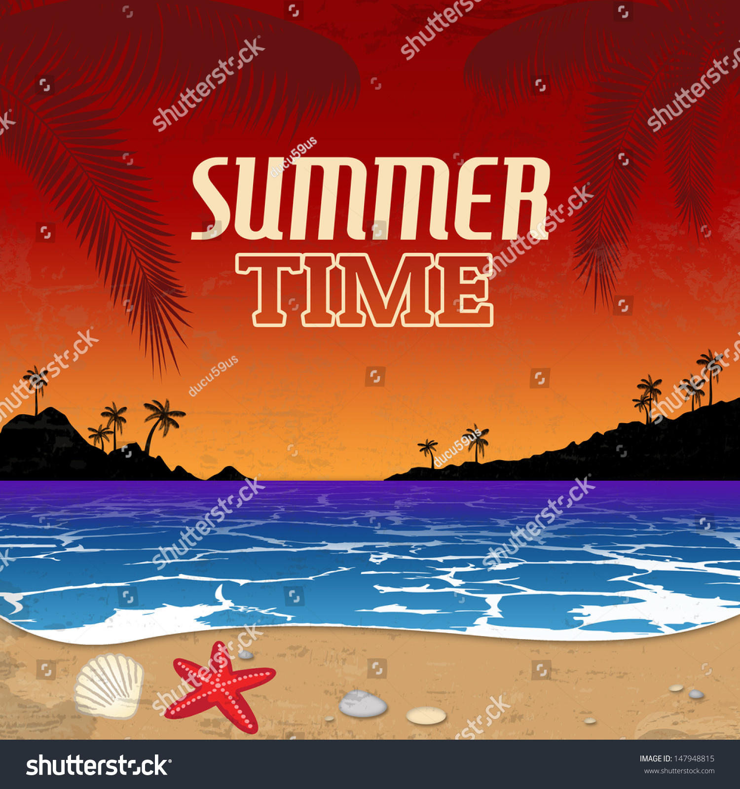 tropical beach sunset retro style vintage stock vector hd royalty vintage sunset flyers