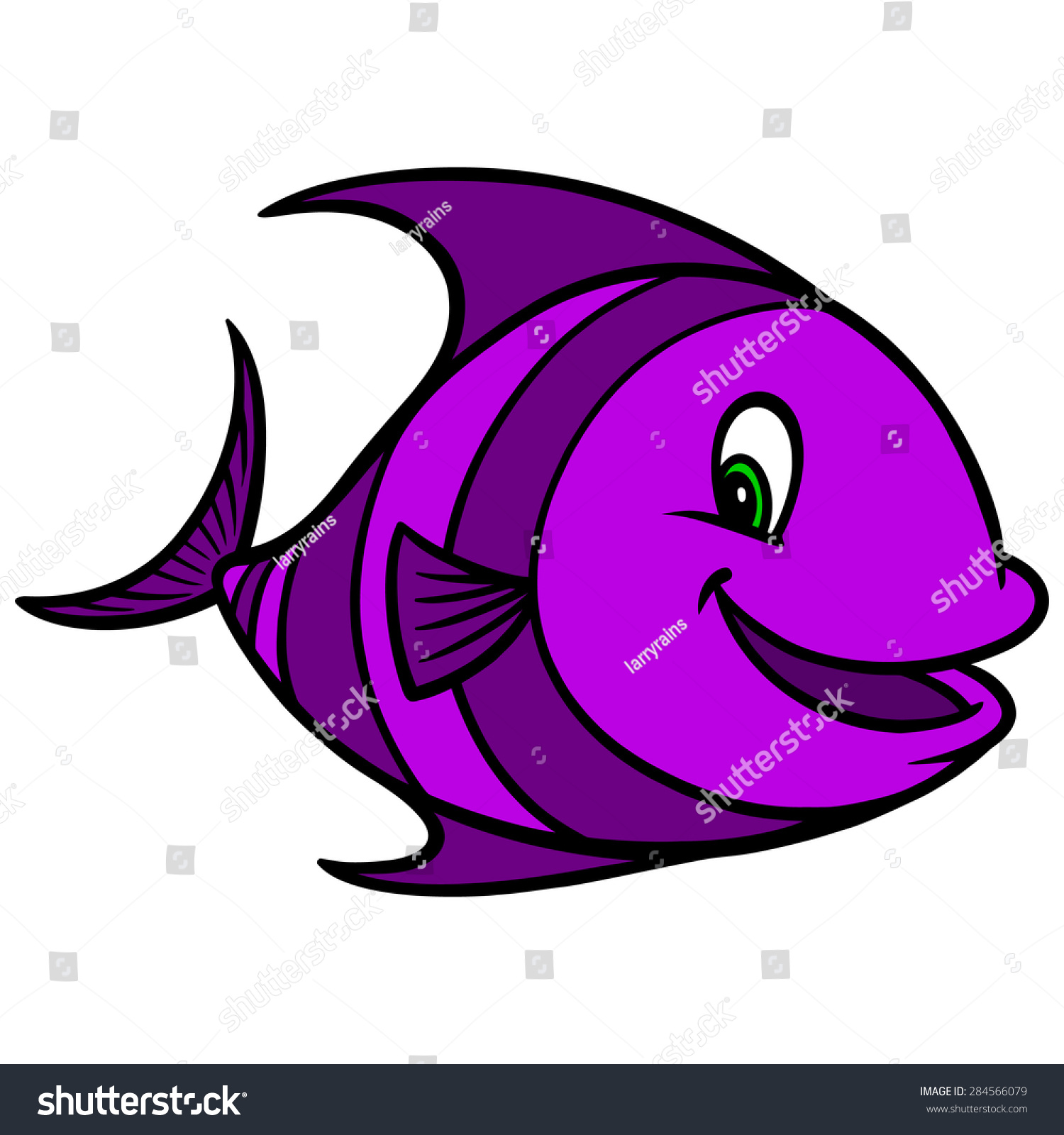 Tropical Fish Cartoon Royalty Free Stock Image