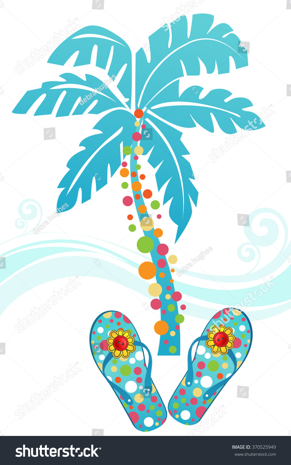 palm tree flip flops