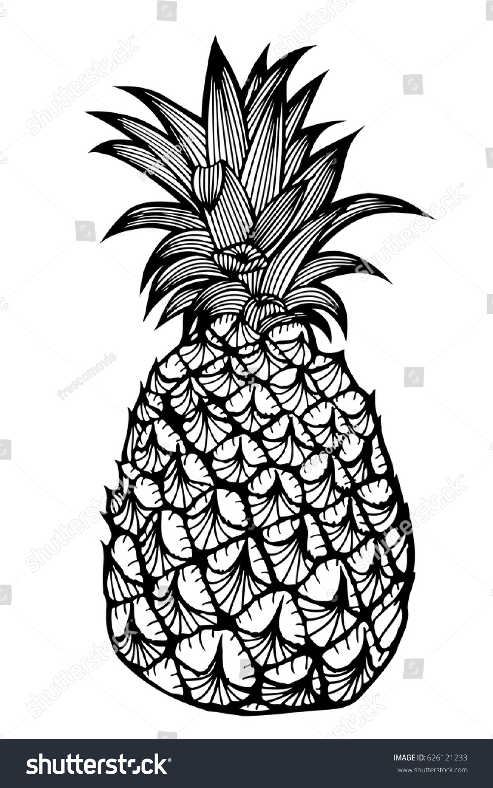 パイナップルフルーツの画像 白黒のベクター画像イラスト のベクター画像素材 ロイヤリティフリー Shutterstock パイナップルフルーツの画像 白黒のベクター画像イラスト のベクター画像素材 ロイヤリティフリー Shutterstock